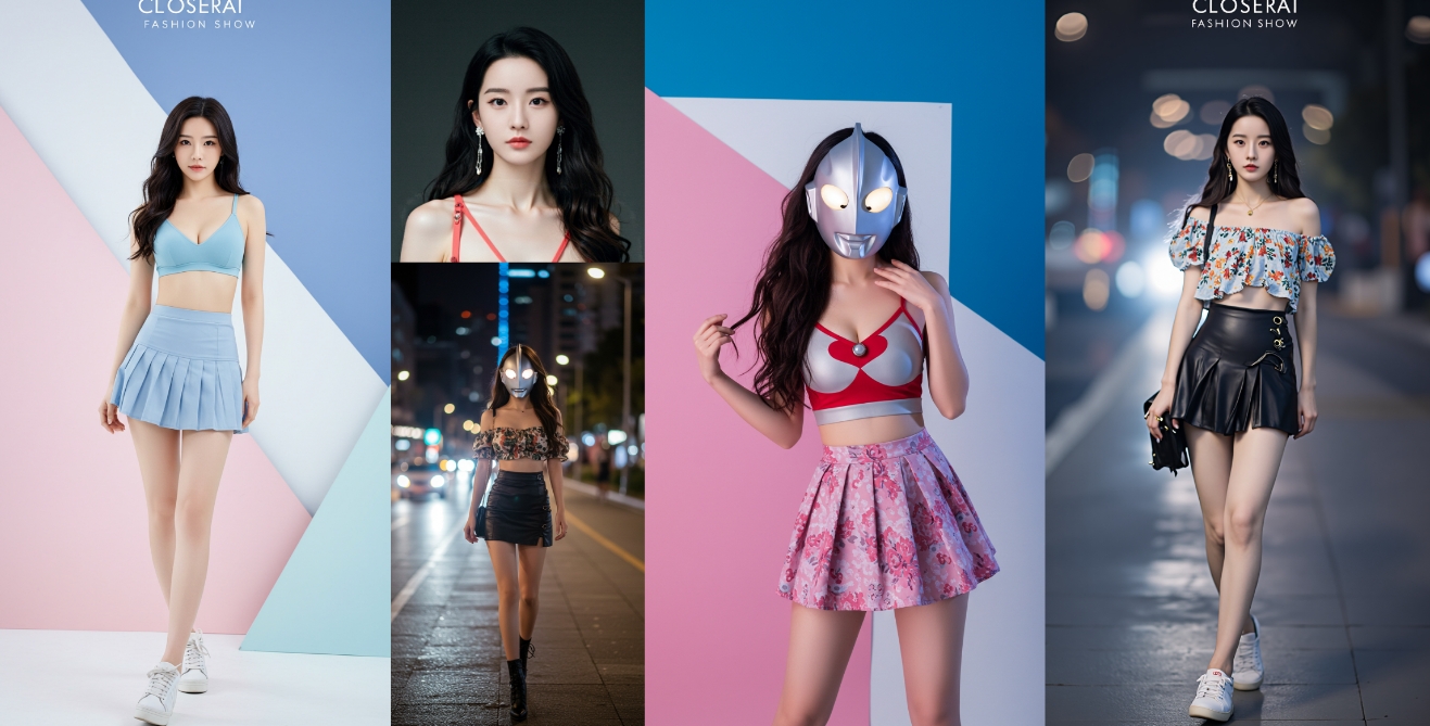【closerAI ComfyUI】效果炸裂！AI风格迁移+精准换装，打造构图完美的专业时装摄影图！用于电商、摄影写真、AI模特