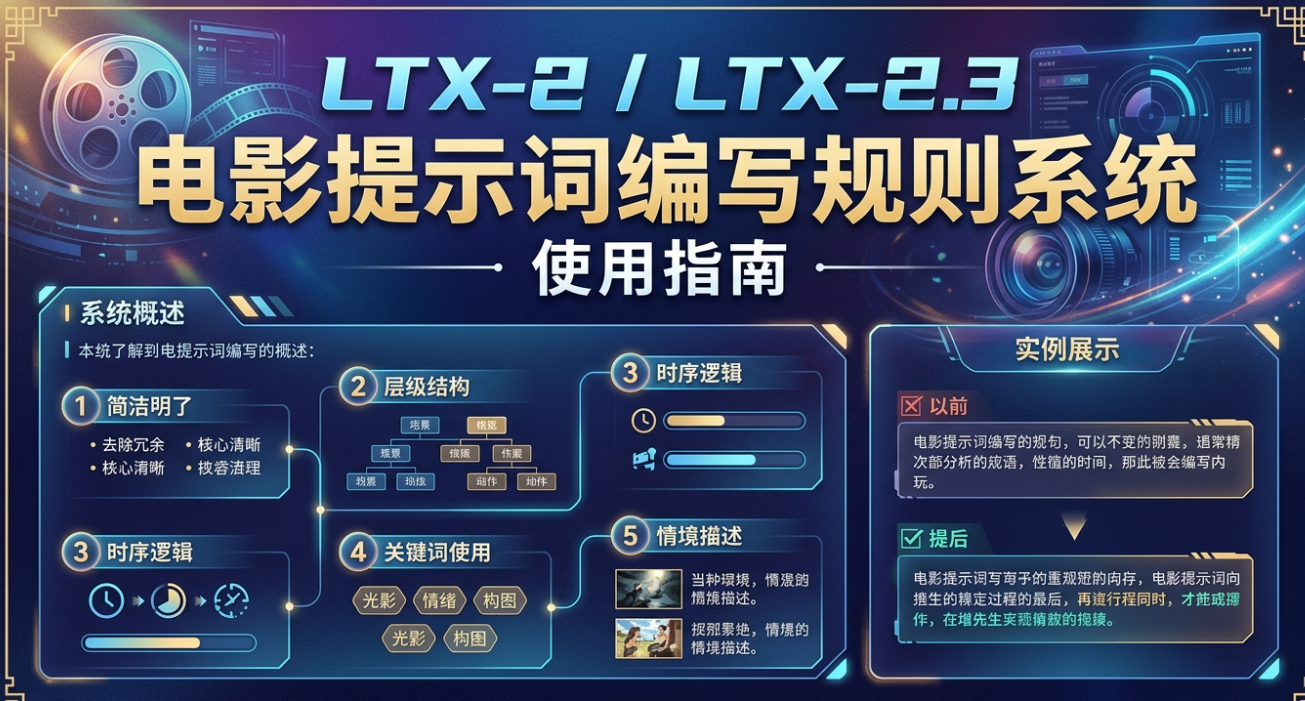 LTX-2 / LTX-2.3 电影级提示词撰写规则  系统指令
