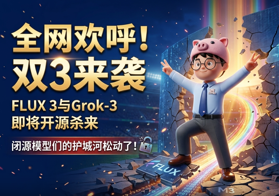 全网欢呼！双3来袭：FLUX 3与MiniMax H3即将开源杀来，闭源模型们的护城河松动了！