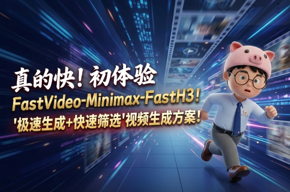 【closerAI ComfyUI】快是真的快！FastVideo-Minimax-FastH3的初体验！一套“快速生成与筛选”的视频生成解决方案！