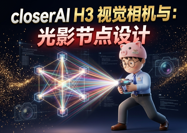 closerAI H3 可视化相机/光影设计器节点