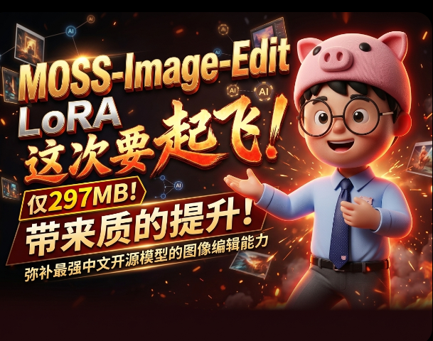 仅297MB！带来质的提升！备受关注的MOSS-Image-Edit LoRA，弥补最强中文开源模型的图像编辑能力！这次要起飞！