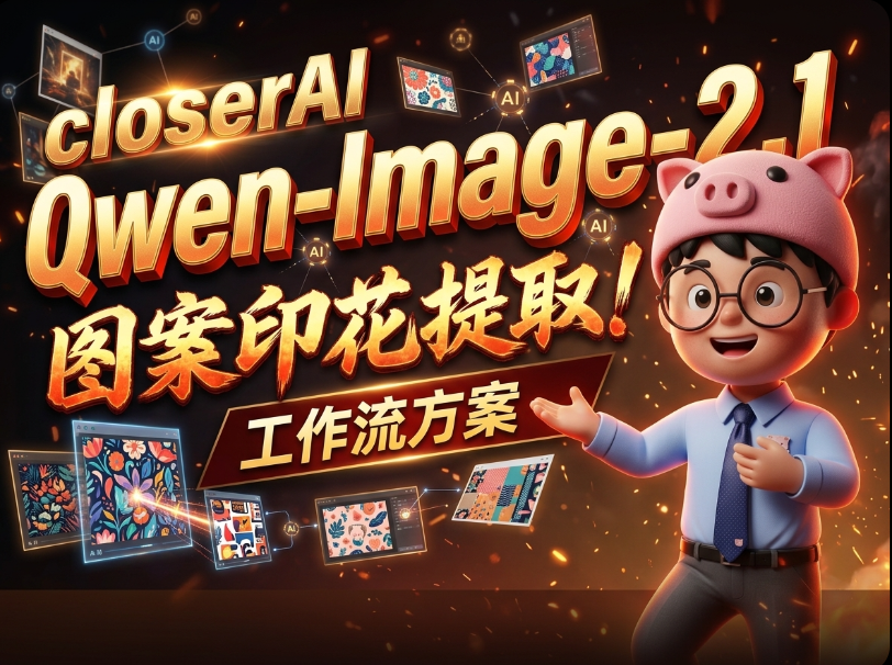closerAI-Qwen-Image-2.1-图案印花提取工作流方案