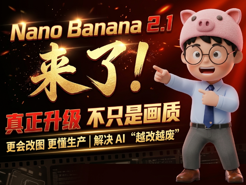 Nano Banana 2.1来了：这次真正升级的，不只是画质 ，Google 开始解决 AI“越改越废”，更会改图，也更懂生产！