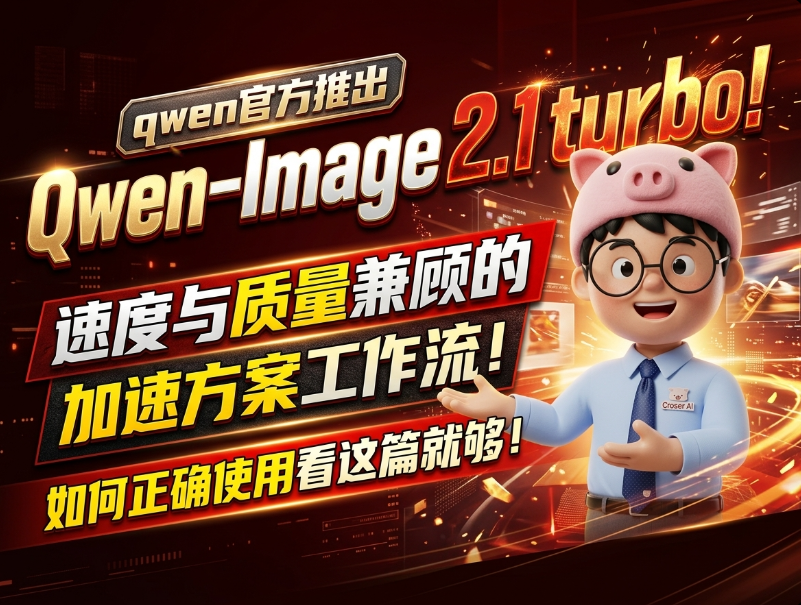 qwen官方推出Qwen-Image 2.1 turbo! 速度与质量兼顾的加速方案工作流！如何正确使用看这篇就够！